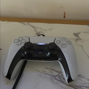 Sony DualSense Controller in White and Black with LED Indicator